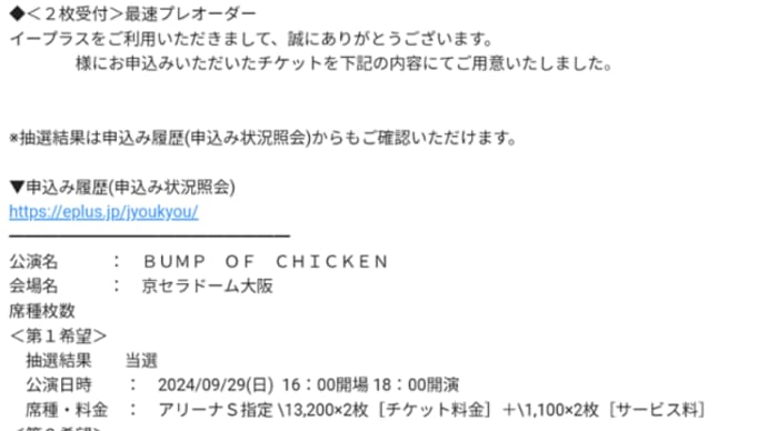 当選☆&昨日の晩ご飯