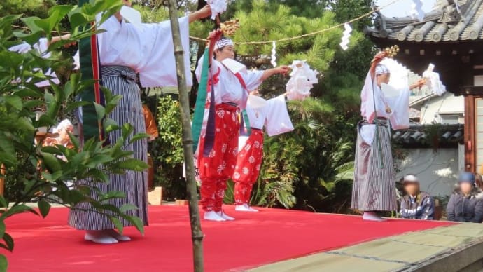 漢國神社の獅子神楽奉納2