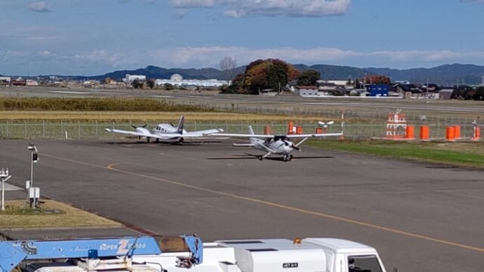 小型機体験搭乗会①福井空港テイクオフ