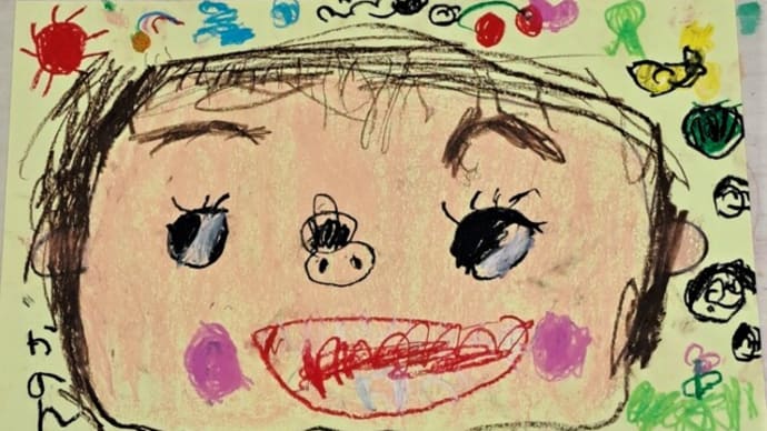 年中さん初めての絵画教室 2通りのクレパスの使い方で 23.5/24