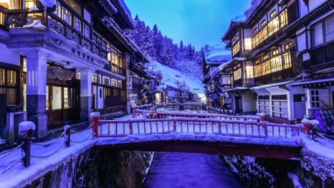 日本の風景　山形県　銀山温泉