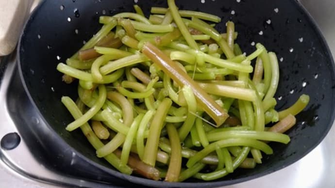 青森の山菜“みず”〜ウワバミソウの炒めもの