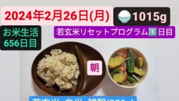 3度目の若玄米リセットプログラム