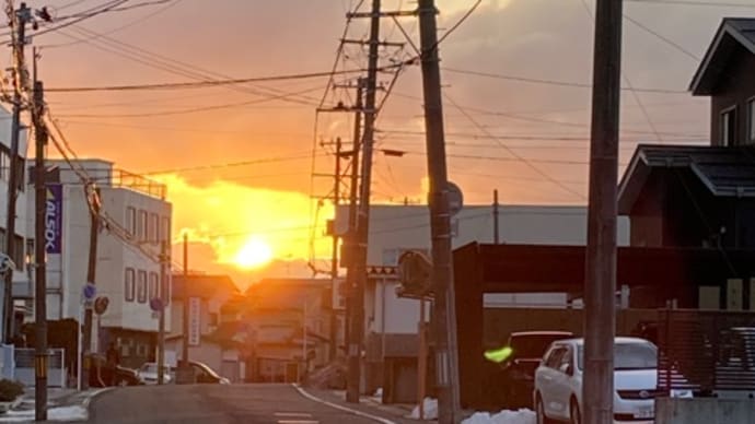 ウォーキング:夕日