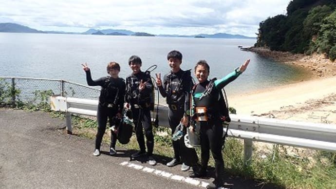 9月18日(土)PADIオープンウォーター&アドバンスドオープンウォーター講習 in 倉橋!水深5mまでは、結構見えてるんだけど…。