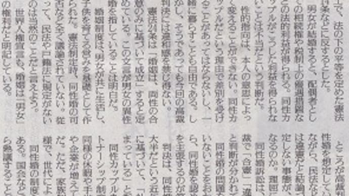 同性婚訴訟について