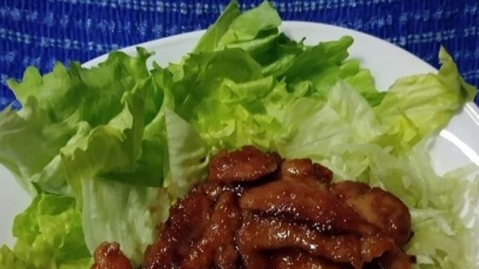 【02/01昼食】桜島鶏照焼、さみぃ~んで煮凝り仕上げはやめて焼き立てにしたんだね:D