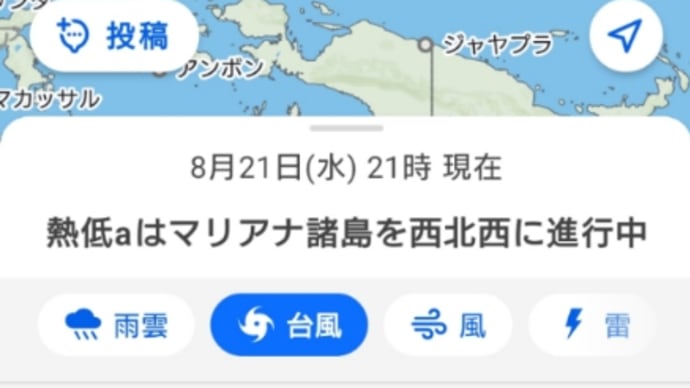 台風に振り回される…