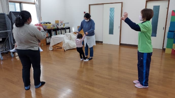 遊び会の体操教室、節分👹