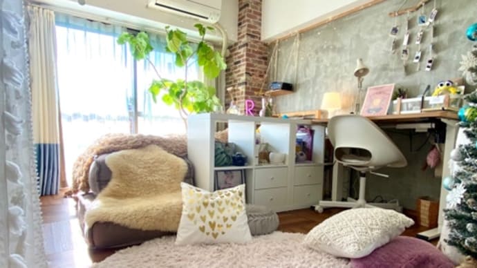 冬はモフモフなインテリア⭐︎女子部屋