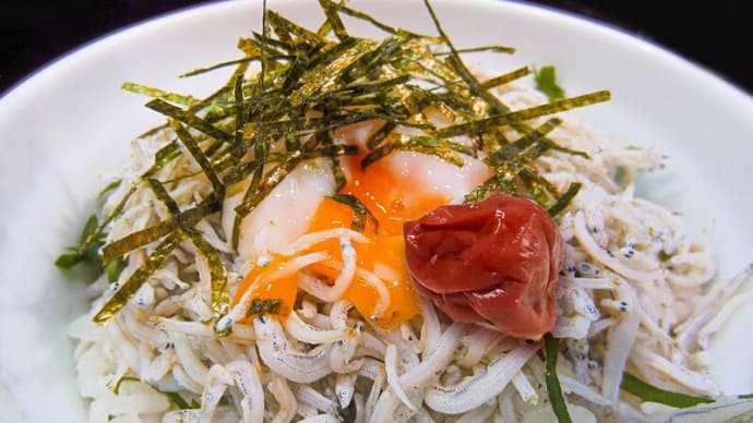 釜揚げしらす丼 ~青じそ・梅干し・刻み海苔のハーモニー~