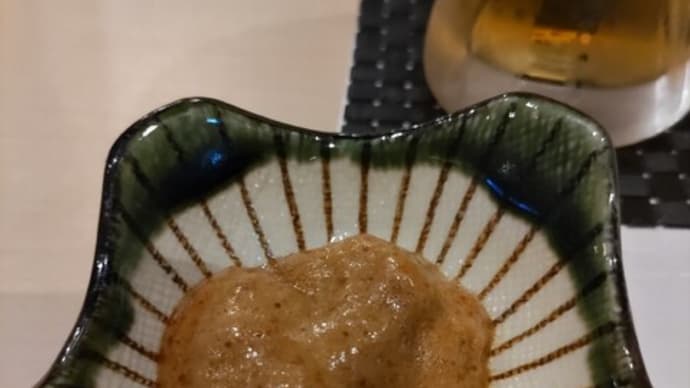 刺身に泡醤油　と　チップと呼ぶヒメマス