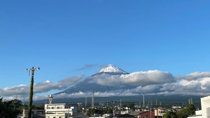 富士山に2度目の冠雪