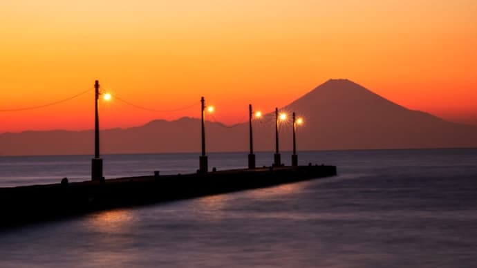 原岡桟橋の夕景