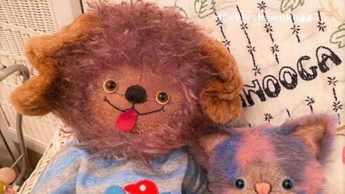 パープルピンク💖の抱っこブッチ~ちゃんとカラフルたまこちゃん…オトドケシマシタ~♪