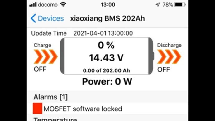 キャンピングトレーラー改修プロジェクト サブバッテリーシステムのアップグレード(P3) その55 バッテリー電圧の推移①