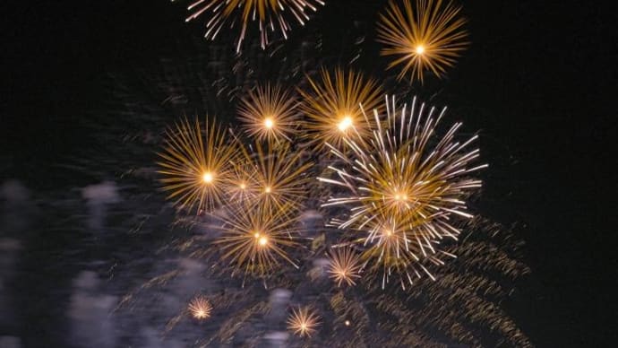 漆絵の様な花火
