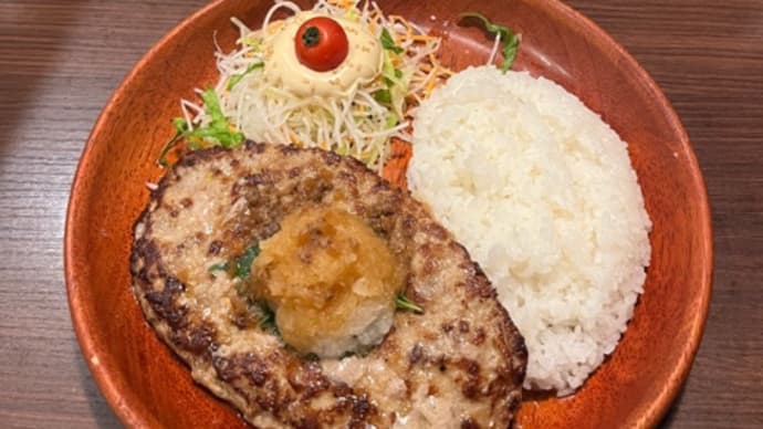 珍しく晩ご飯の外食 びっくりドンキーでおろしそバーグディッシュ