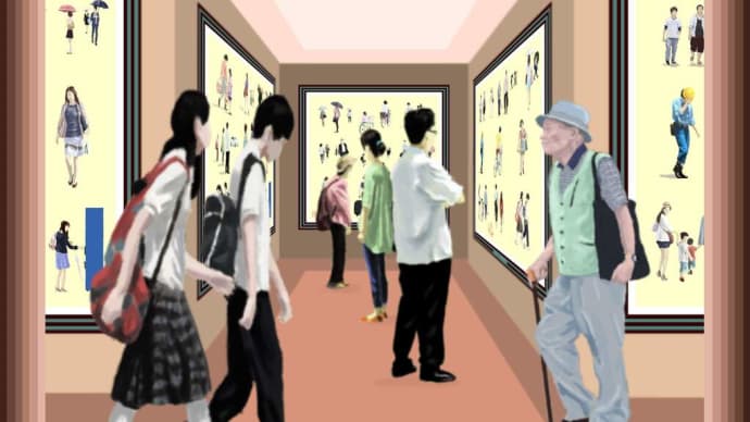 People are coming and going 2015June in Gallery 5325/画廊の中の行き交う人々 2015年6月