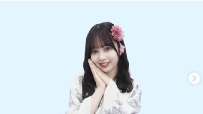 乃木坂46佐藤璃果が浴衣姿でポーズ「オンラインミート&グリート」で着用「かわいすぎる」の声