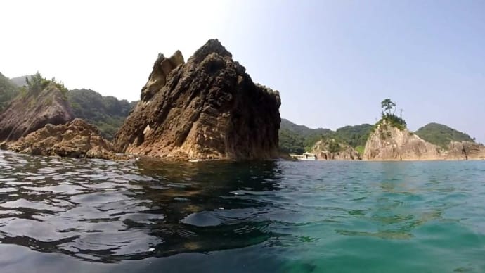 浦富海岸にさようなら_山陰の浦富海岸でシュノーケリングその6