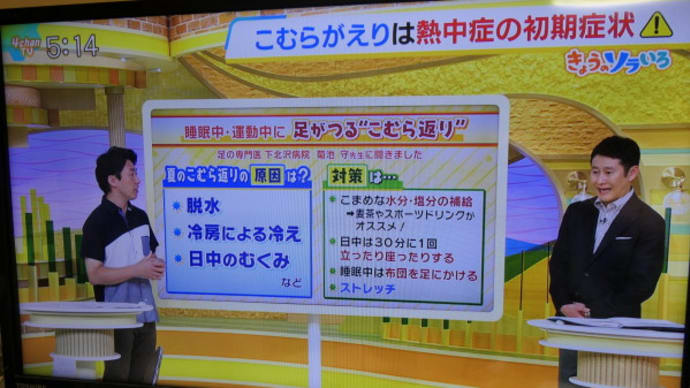 時候と「こむら返り」対策