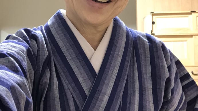着付け練習中