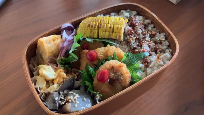 もう2度とない最高の夏休み・デリ風サラダとイカリング弁当