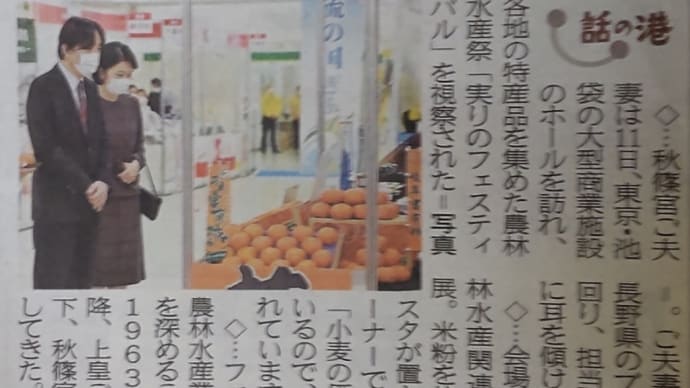 秋篠宮文仁皇嗣殿下と紀子皇嗣妃殿下の記事