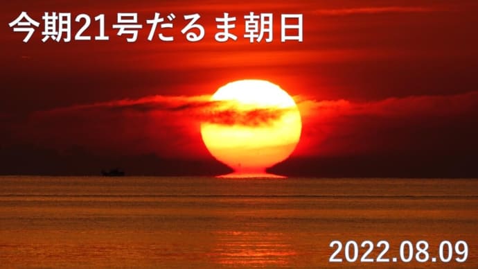 達磨太陽（朝陽）　2022年だるま朝日21号　8月9日