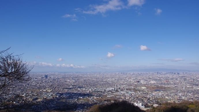 大阪平野、元旦の見晴らしは良好