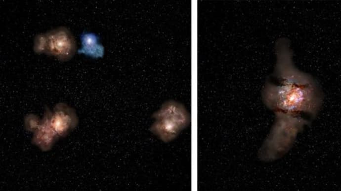 ジェームズウェッブ宇宙望遠鏡とアルマ望遠鏡の最強タッグで最遠方の原始銀河団をとらえることに成功