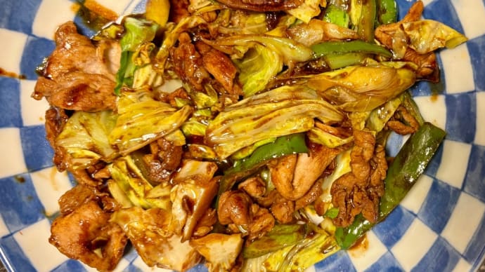 回鍋肉、マカロニ、焼きそばでちょい飲み〈英訳付〉
