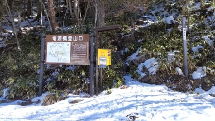 【積雪情報】竜源橋登山口〜双子池までの積雪状況 (2024.1.27)