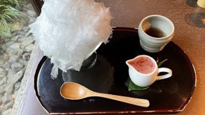 あきる野の『見世蔵久森』でふわっふわのかき氷食べてきました。