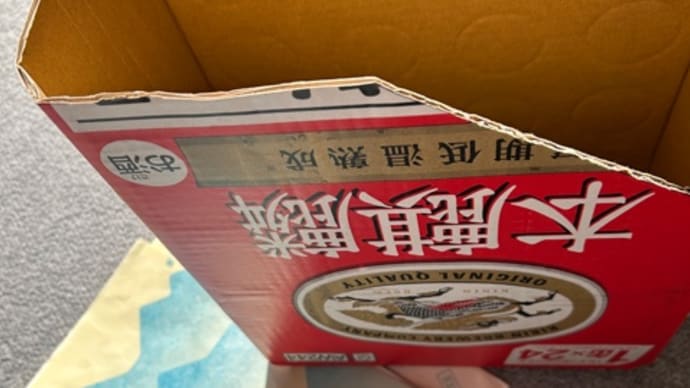 箱貼りとキーマカレー