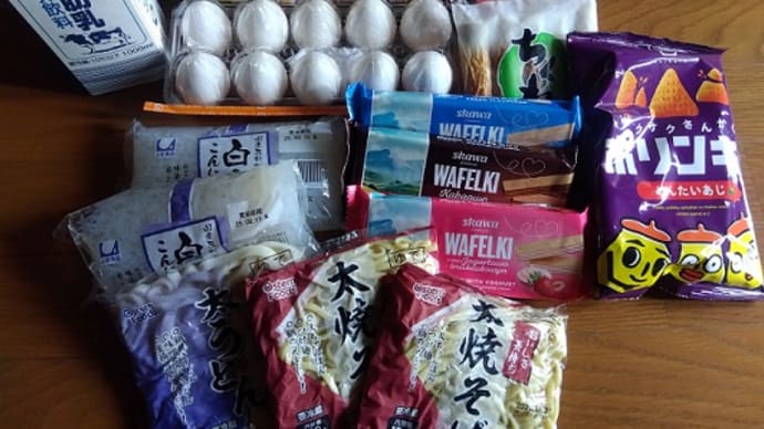牛乳と、、、。お米がなければ、、、