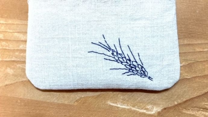 小麦の刺繍