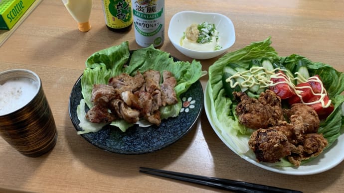 肉続きな晩酌