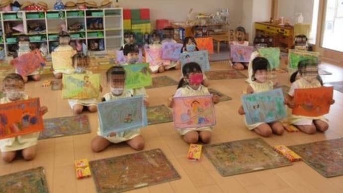 やっと幼稚園の絵画教室が始まりました　２００６２５