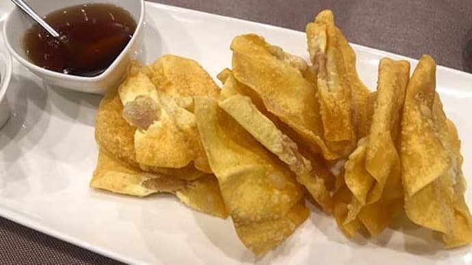 熱海・大一縷の韮麺と揚げワンタンを食す。