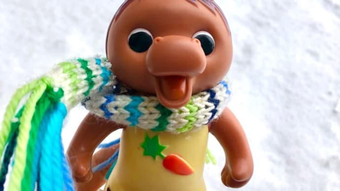 ロバくんと雪の中の散歩