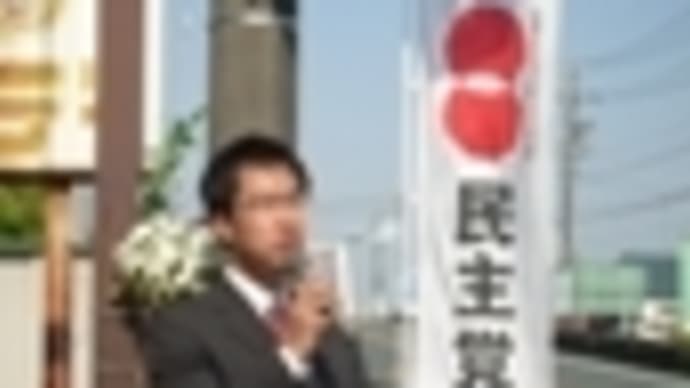 【動画】小山のぶひろさん（民主党・静岡３区）辻立ち演説です