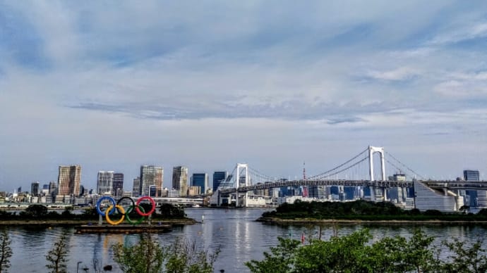 今朝はいまむーとお台場まで走ってきた