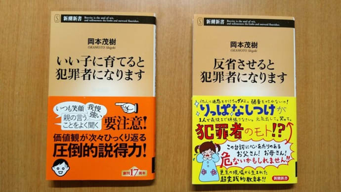 「反省させると犯罪者になります」「いい子に育てると、犯罪者になります」