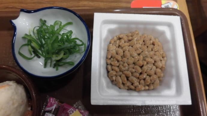 日本の朝ご飯、玉子かけご飯と納豆