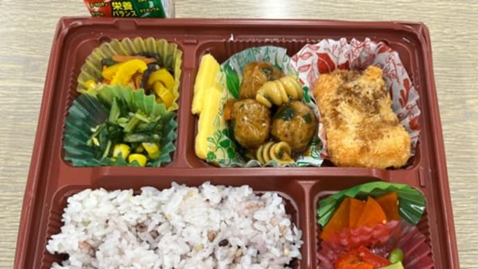 この日の日替り弁当は海老カツ。
