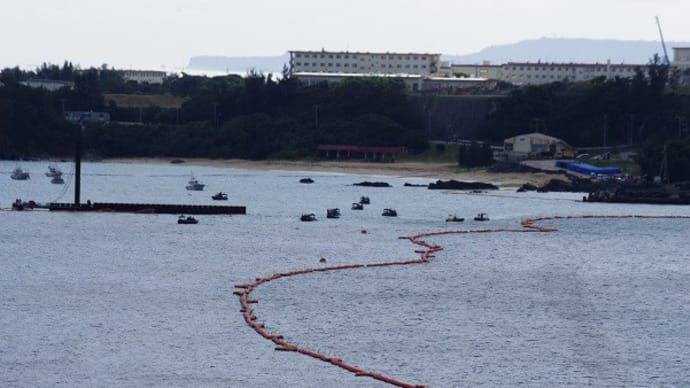 【拡散願います】大浦湾のサンドコンパクションパイル工法の船2隻などを追う(20250120ー③)