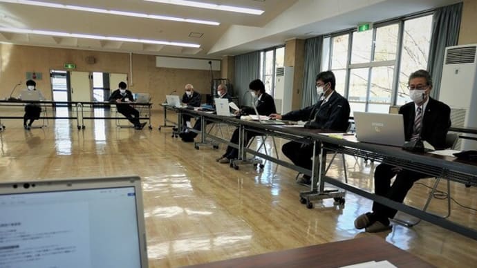 定例課長会議&令和4年度当初予算査定&下生野上空からの風景