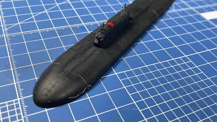 【タミヤ】1/700 ロシア海軍 原子力潜水艦 オスカーII型 オムスク 製作記 No,3“完成”